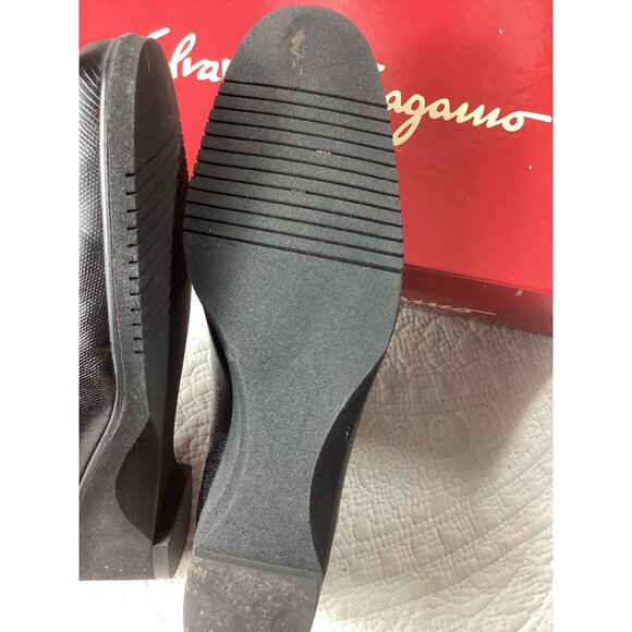 Salvatore Ferragamo Donnina Italian Womens Black Leather Shoes*Pumps*Size 8*NIB - Picture 9 of 14